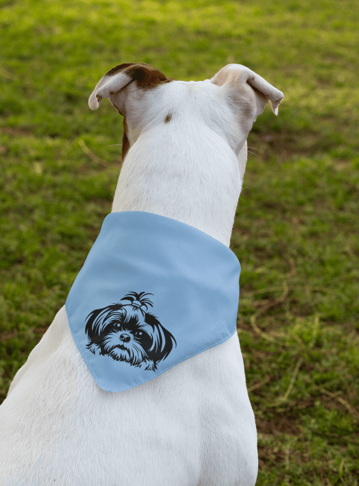 Shih-Tzu-Black-and White-white-Pet Bandana - Shih Tzu Gifts