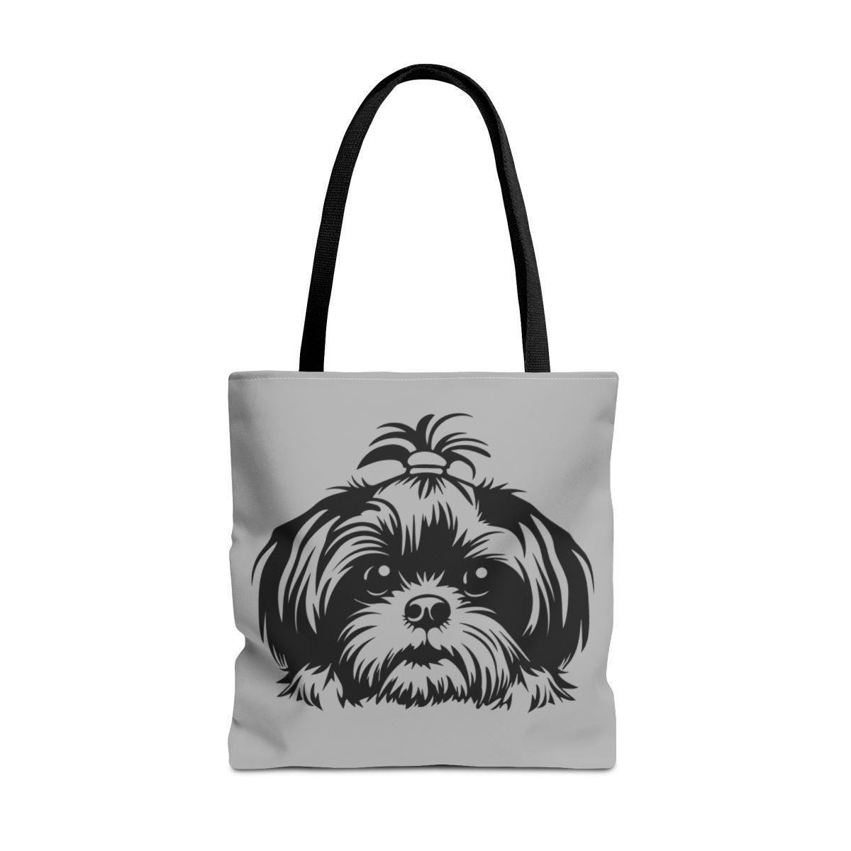 Shih-Tzu-Black-and -White-white-Tote Bag - Shih Tzu Gifts