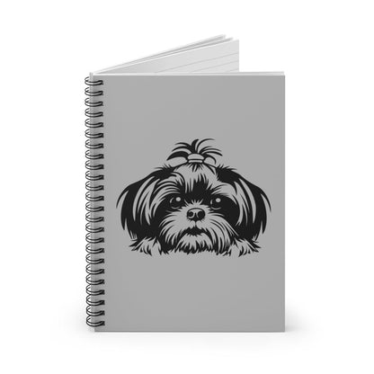 Shih-Tzu-Black-and-White-white-Spiral Notebook - Ruled Line - Shih Tzu Gifts