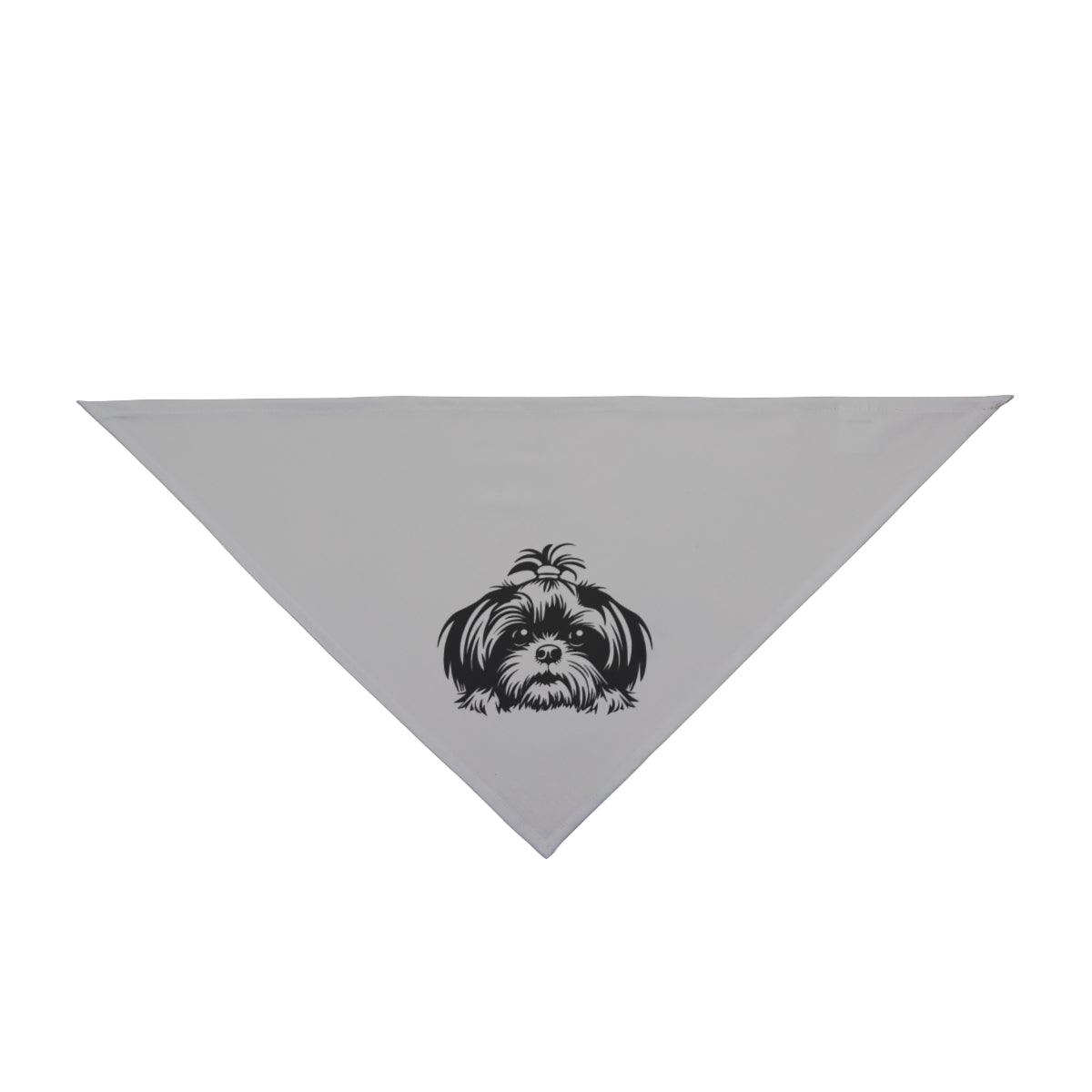 Shih-Tzu-Black-and White-white-Pet Bandana - Shih Tzu Gifts