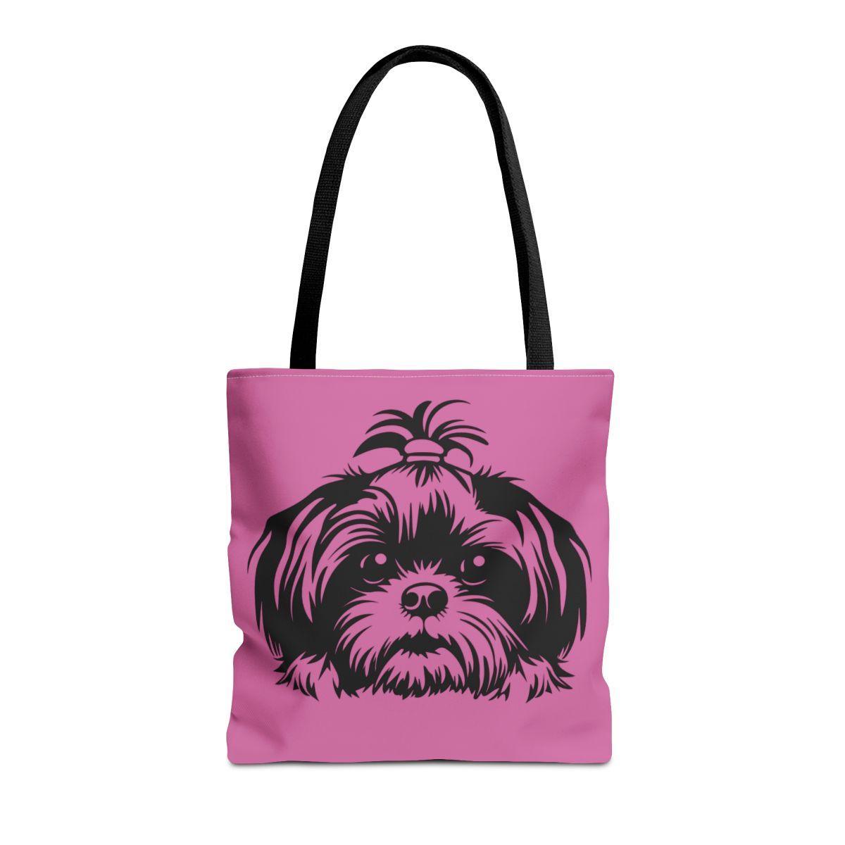 Shih-Tzu-Black-and -White-white-Tote Bag - Shih Tzu Gifts