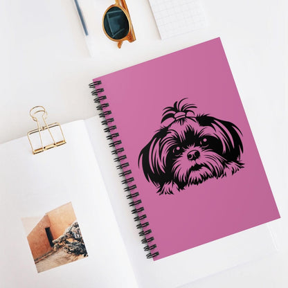 Shih-Tzu-Black-and-White-white-Spiral Notebook - Ruled Line - Shih Tzu Gifts