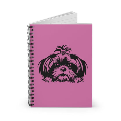 Shih-Tzu-Black-and-White-white-Spiral Notebook - Ruled Line - Shih Tzu Gifts