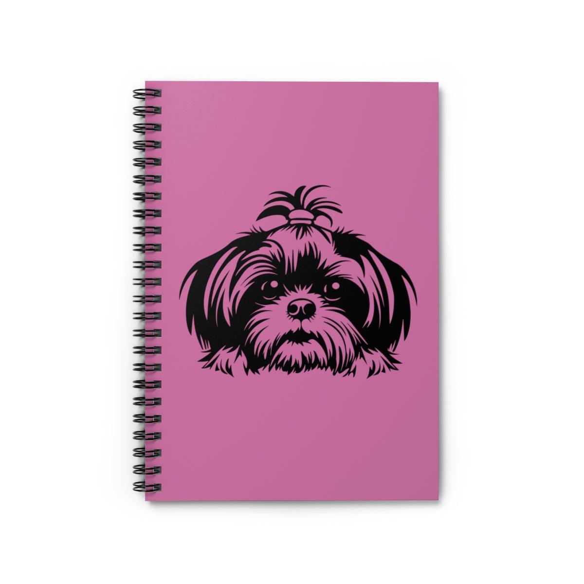 Shih-Tzu-Black-and-White-white-Spiral Notebook - Ruled Line - Shih Tzu Gifts