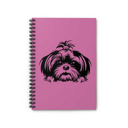 Shih-Tzu-Black-and-White-white-Spiral Notebook - Ruled Line - Shih Tzu Gifts