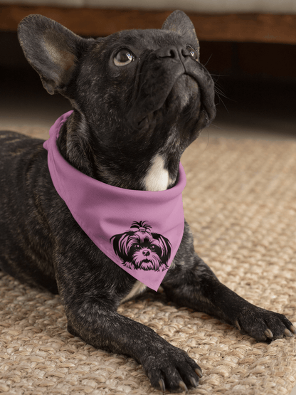 Shih-Tzu-Black-and White-white-Pet Bandana - Shih Tzu Gifts