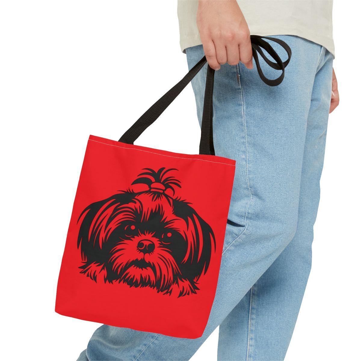 Shih-Tzu-Black-and -White-white-Tote Bag - Shih Tzu Gifts