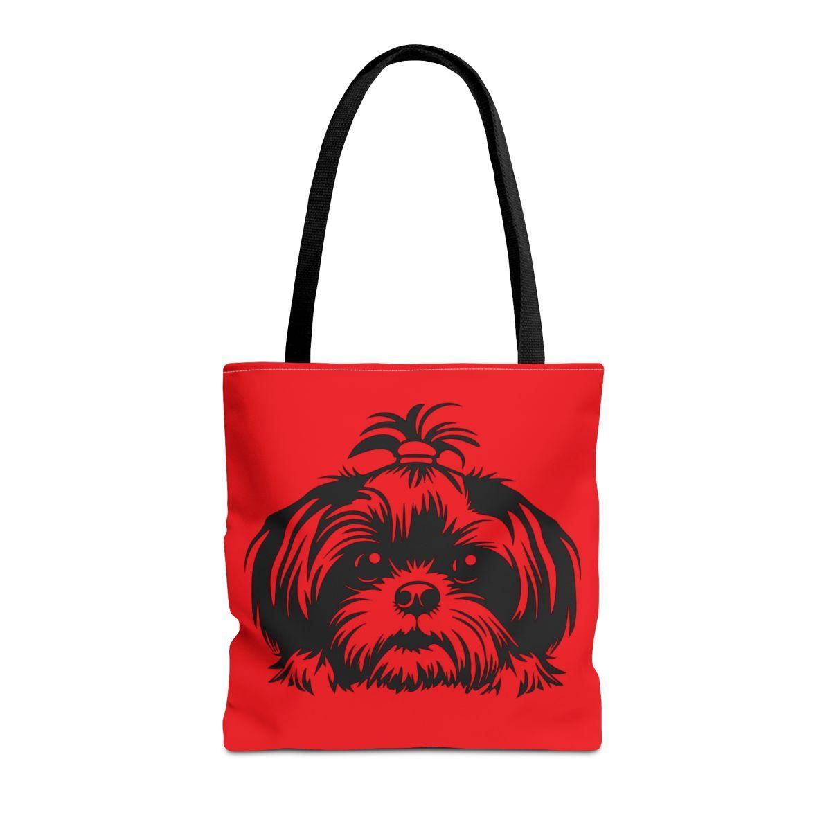Shih-Tzu-Black-and -White-white-Tote Bag - Shih Tzu Gifts