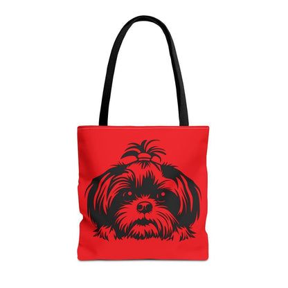 Shih-Tzu-Black-and -White-white-Tote Bag - Shih Tzu Gifts
