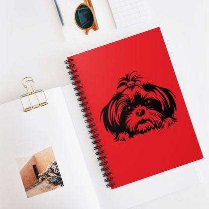 Shih-Tzu-Black-and-White-white-Spiral Notebook - Ruled Line - Shih Tzu Gifts