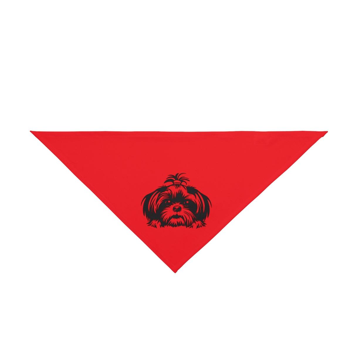Shih-Tzu-Black-and White-white-Pet Bandana - Shih Tzu Gifts