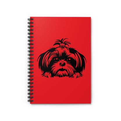 Shih-Tzu-Black-and-White-white-Spiral Notebook - Ruled Line - Shih Tzu Gifts