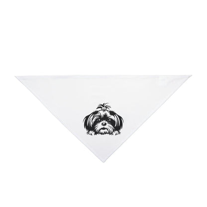 Shih-Tzu-Black-and White-white-Pet Bandana - Shih Tzu Gifts