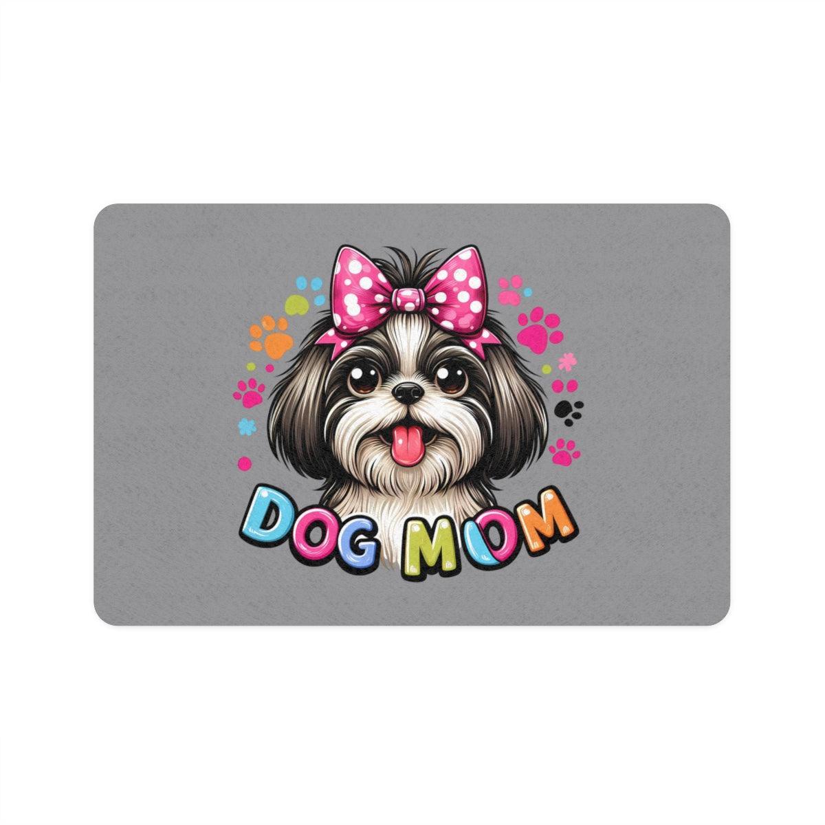 Shih Tzu Dog Mom Pet Food Mat - Shih Tzu Gifts