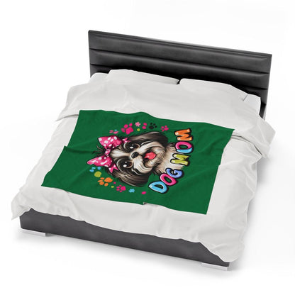 Shih Tzu Dog Mom Plush Blanket - Shih Tzu Gifts