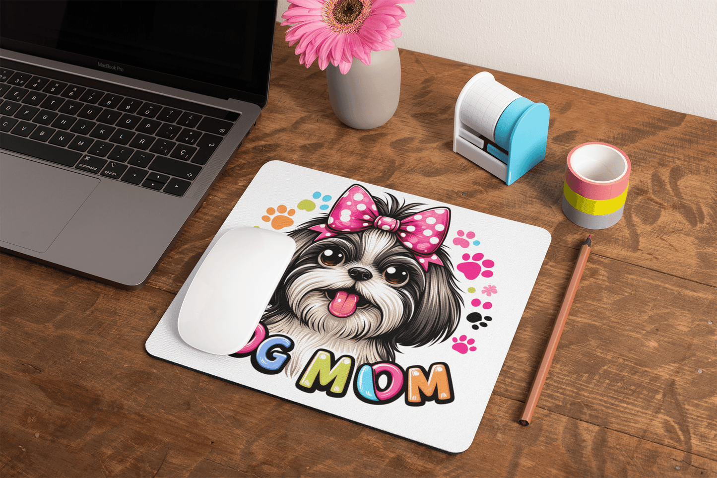 Shih Tzu Dog Mom Mouse Pad - Shih Tzu Gifts