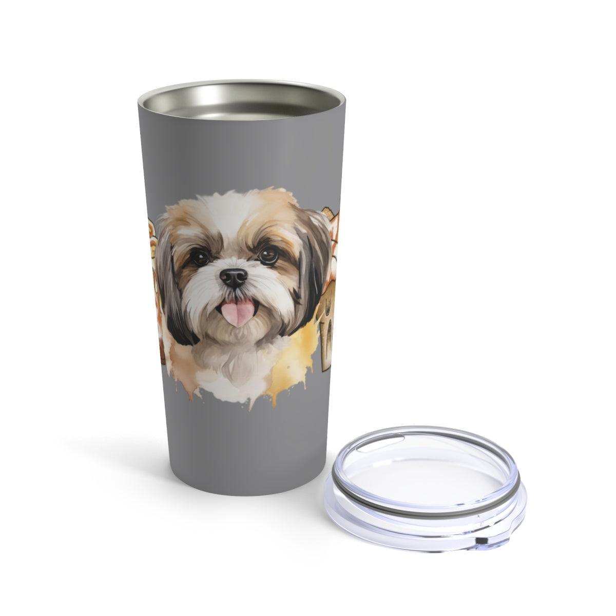 Shih Tzu With Ice Coffee Tumbler - Shih Tzu Gifts