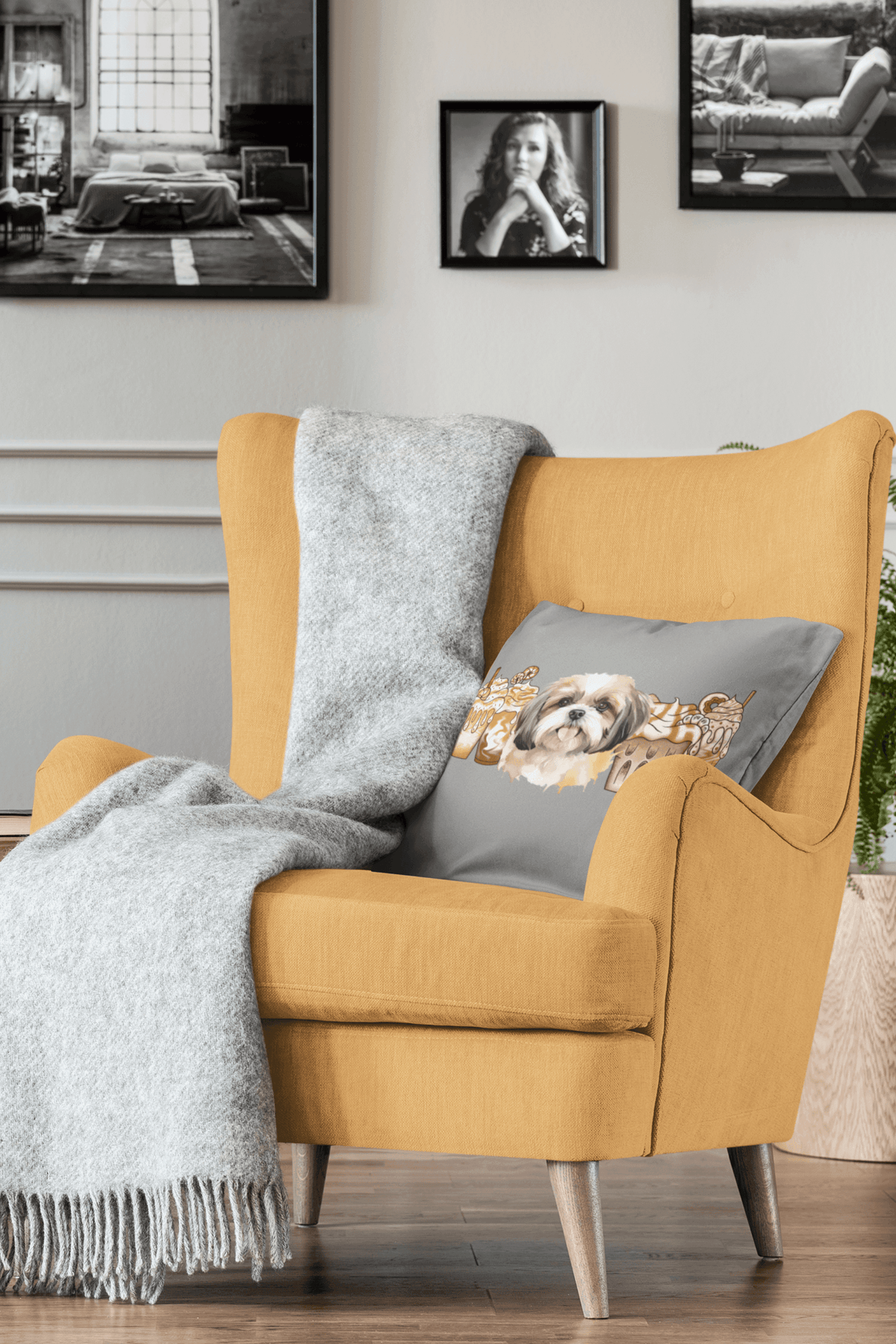 Shih Tzu With Ice Coffee Pillow - Shih Tzu Gifts