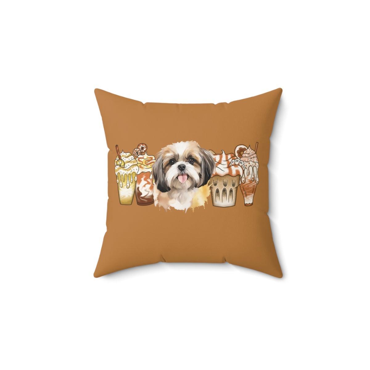 Shih Tzu With Ice Coffee Pillow - Shih Tzu Gifts