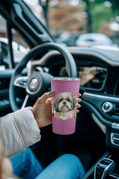Shih Tzu With Ice Coffee Tumbler - Shih Tzu Gifts