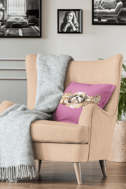 Shih Tzu With Ice Coffee Pillow - Shih Tzu Gifts