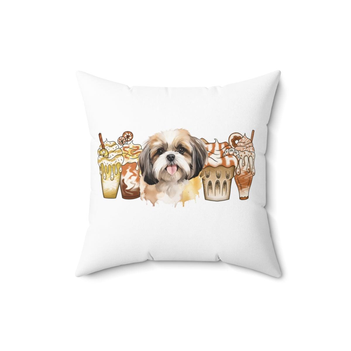 Shih Tzu With Ice Coffee Pillow - Shih Tzu Gifts
