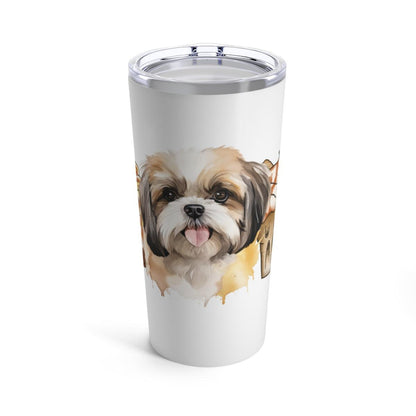 Shih Tzu With Ice Coffee Tumbler - Shih Tzu Gifts