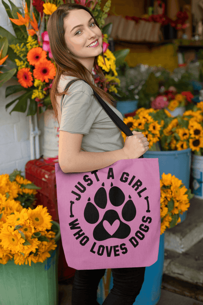 Just a Girl Who Loves Dogs Tote Bag