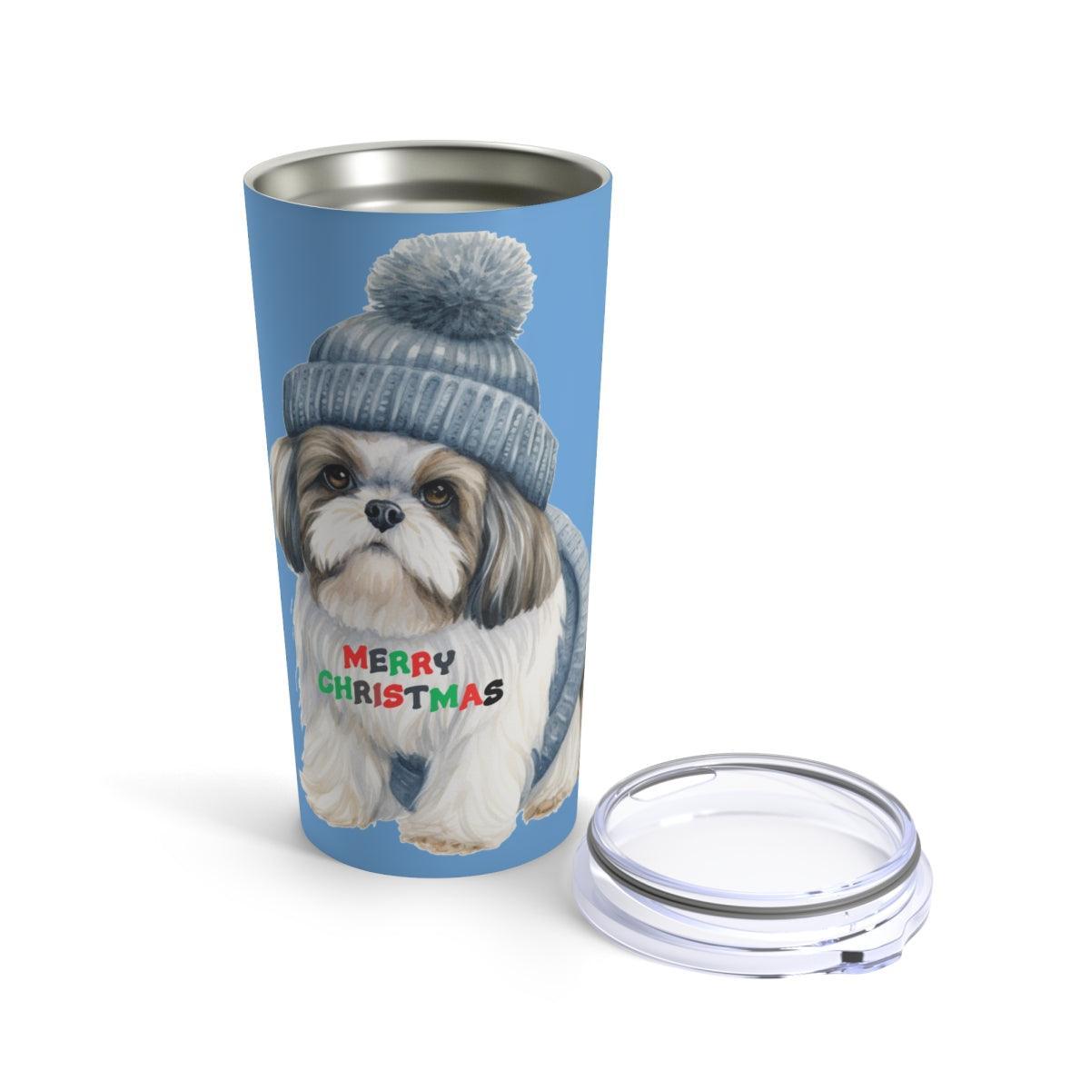 Merry Christmas Shih Tzu Tumbler - Perfect Holiday Gift for Dog Lovers - Shih Tzu Gifts