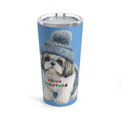 Merry Christmas Shih Tzu Tumbler - Perfect Holiday Gift for Dog Lovers - Shih Tzu Gifts