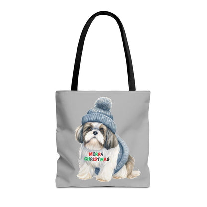 Merry Christmas Shih Tzu Tote Bag - Perfect Holiday Gift for Dog Lovers - Shih Tzu Gifts