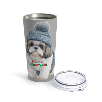 Merry Christmas Shih Tzu Tumbler - Perfect Holiday Gift for Dog Lovers - Shih Tzu Gifts