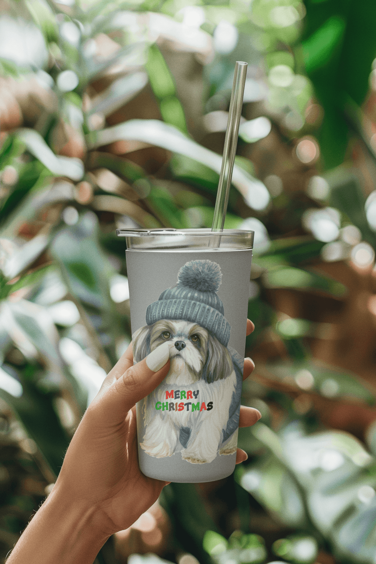 Merry Christmas Shih Tzu Tumbler - Perfect Holiday Gift for Dog Lovers - Shih Tzu Gifts