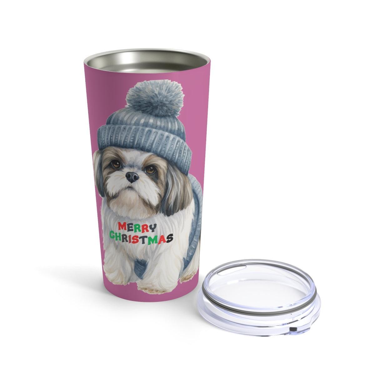 Merry Christmas Shih Tzu Tumbler - Perfect Holiday Gift for Dog Lovers - Shih Tzu Gifts