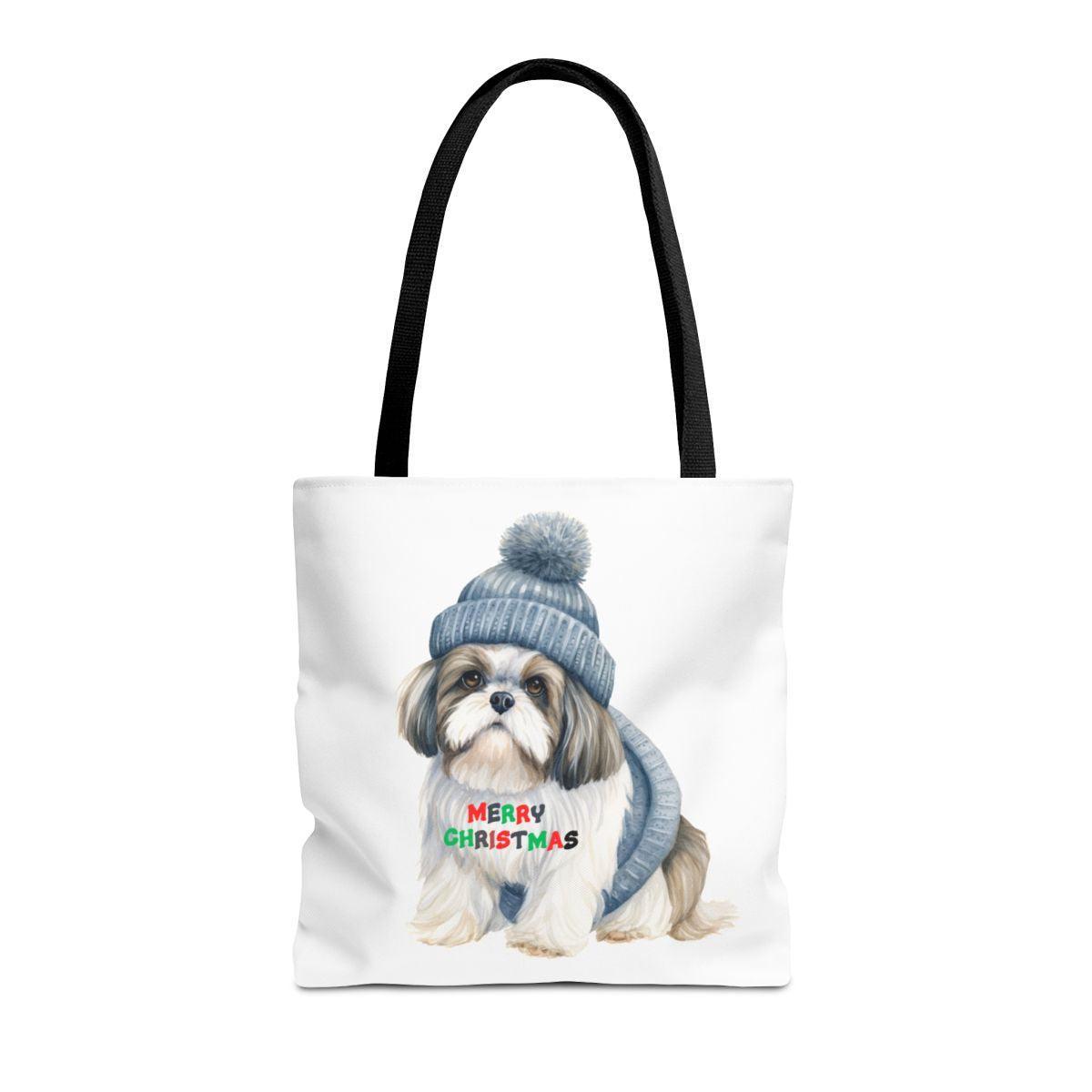 Merry Christmas Shih Tzu Tote Bag - Perfect Holiday Gift for Dog Lovers - Shih Tzu Gifts