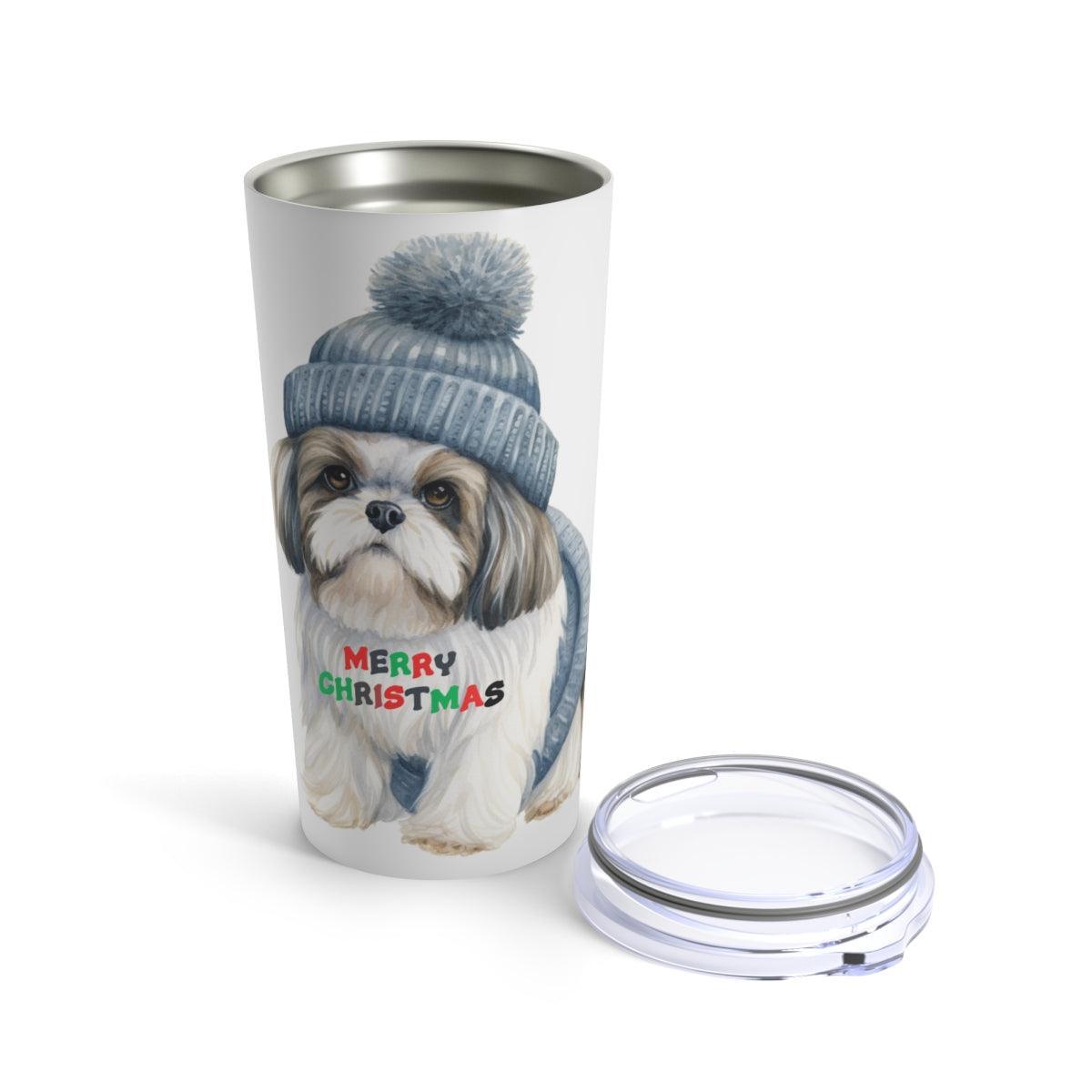 Merry Christmas Shih Tzu Tumbler - Perfect Holiday Gift for Dog Lovers - Shih Tzu Gifts