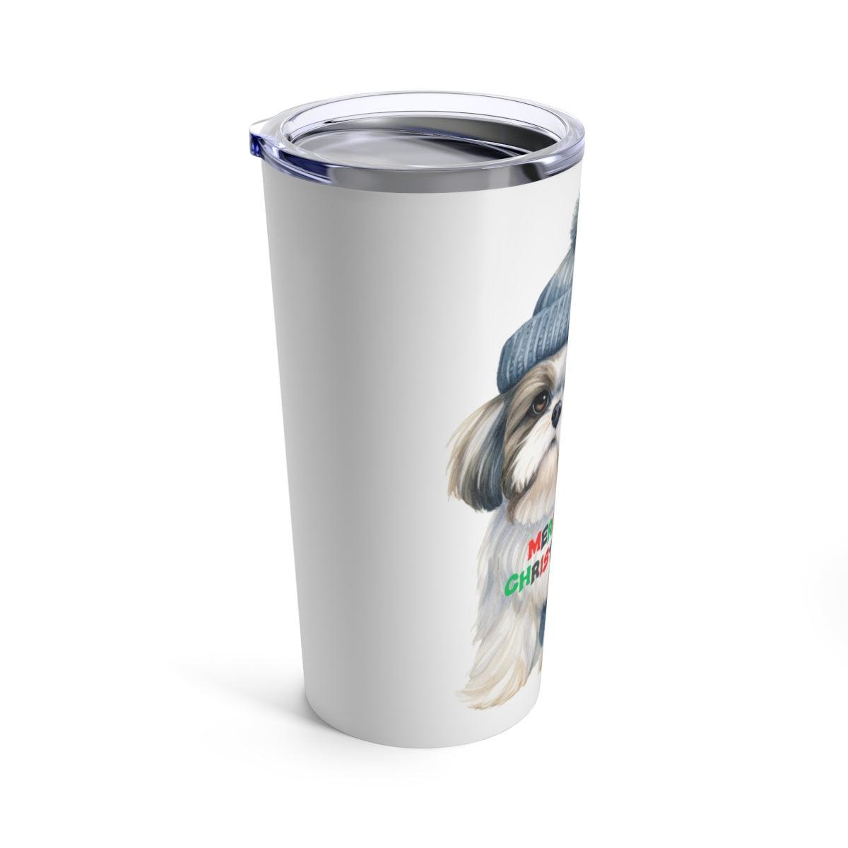 Merry Christmas Shih Tzu Tumbler - Perfect Holiday Gift for Dog Lovers - Shih Tzu Gifts