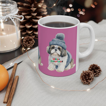 Merry Christmas Shih Tzu Mug – Festive Gift for Shih Tzu Lovers & Owners - Shih Tzu Gifts