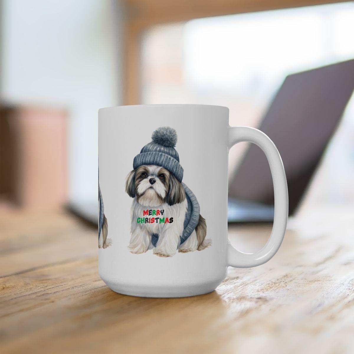 Merry Christmas Shih Tzu Mug – Festive Gift for Shih Tzu Lovers & Owners - Shih Tzu Gifts
