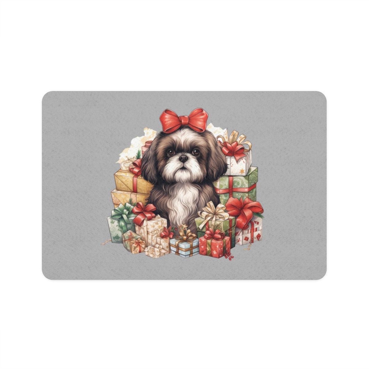 Christmas Gifts Shih Tzu Pet Food Mat - Shih Tzu Gifts