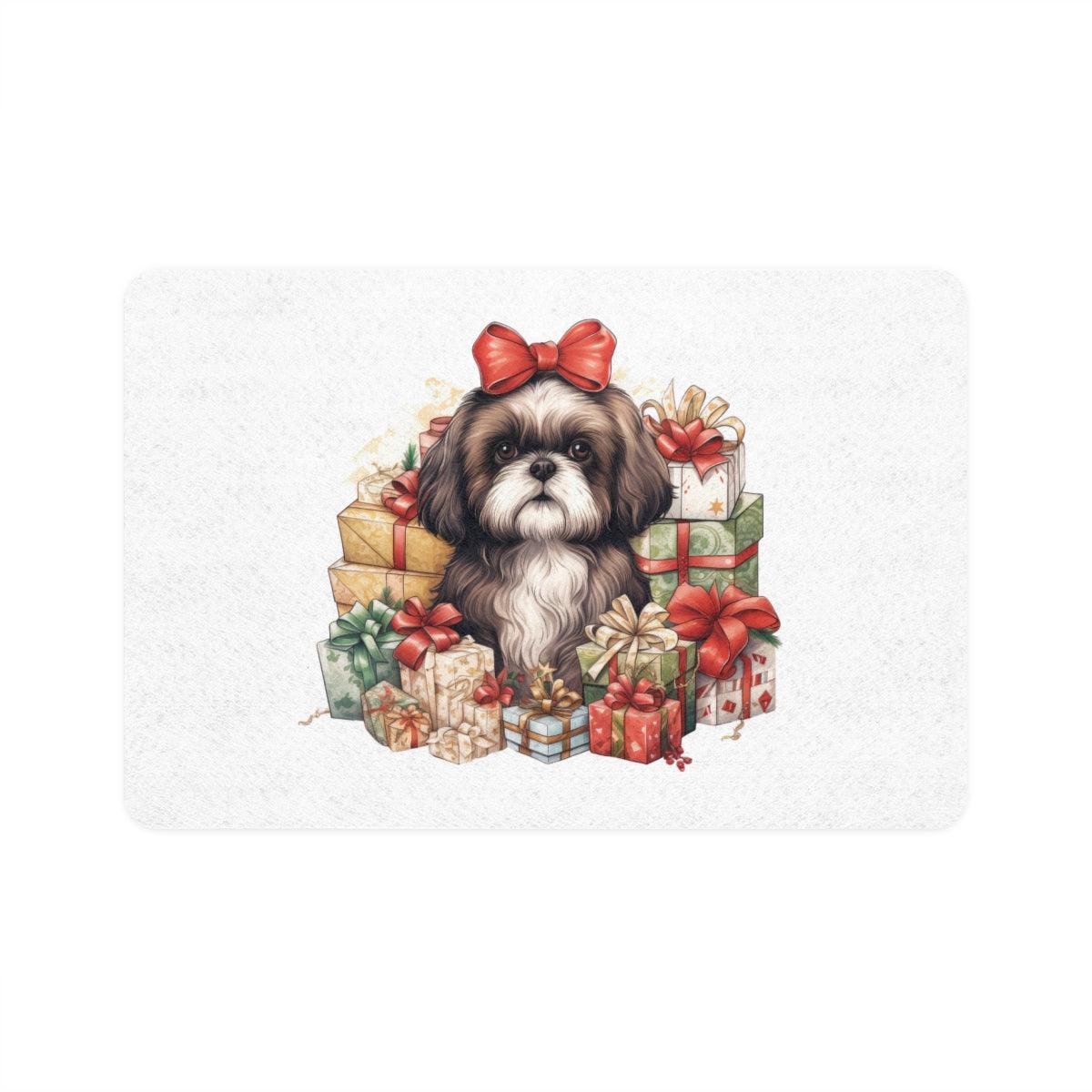 Christmas Gifts Shih Tzu Pet Food Mat - Shih Tzu Gifts