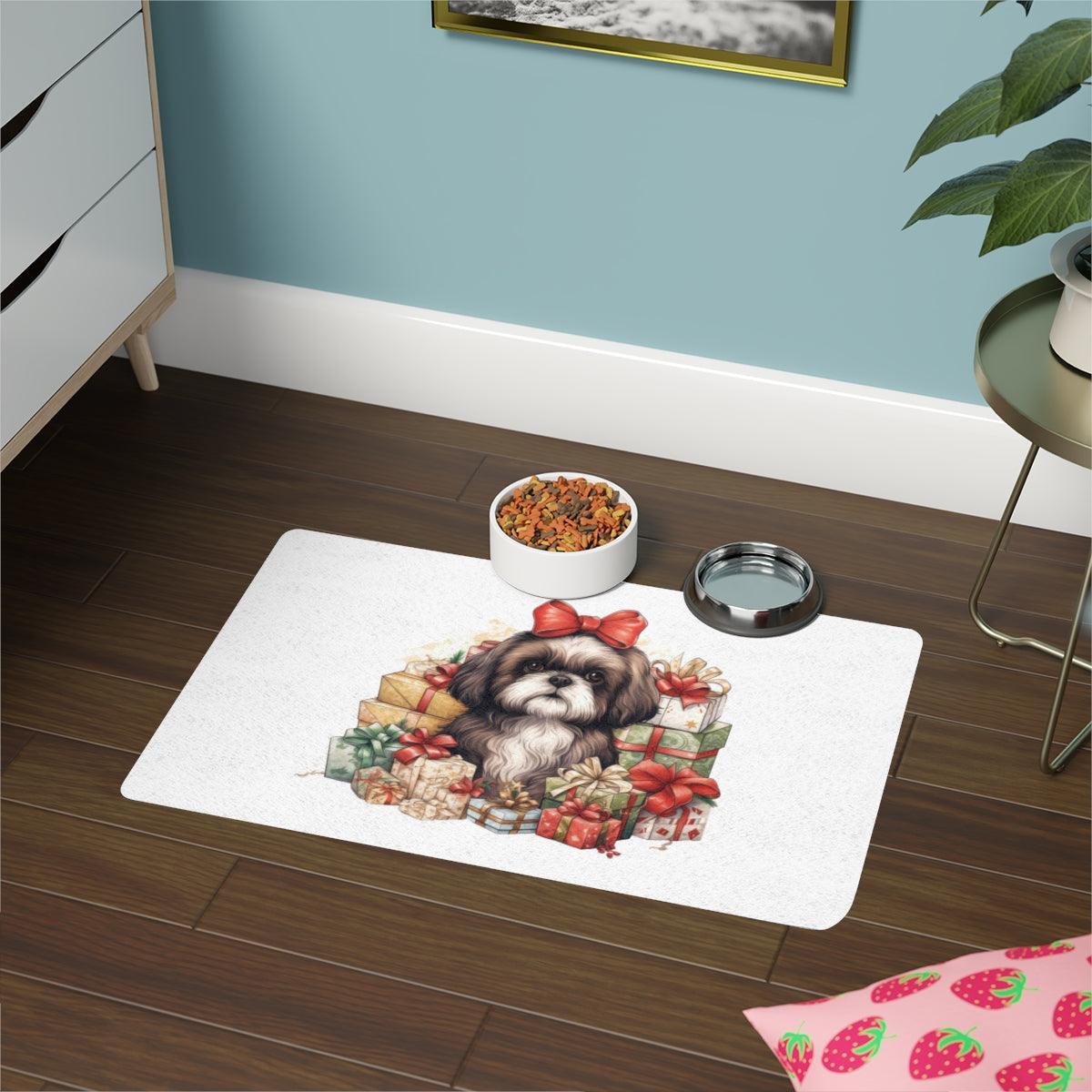 Christmas Gifts Shih Tzu Pet Food Mat - Shih Tzu Gifts
