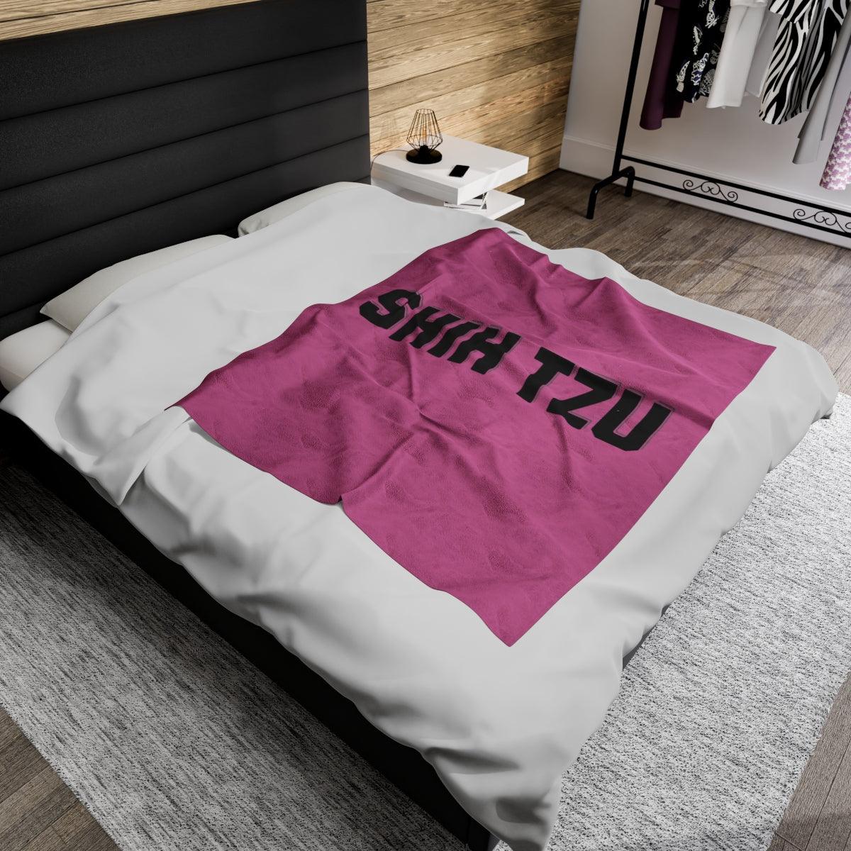 Shih Tzu Text Blanket – Cozy & Stylish Gift for Dog Lovers