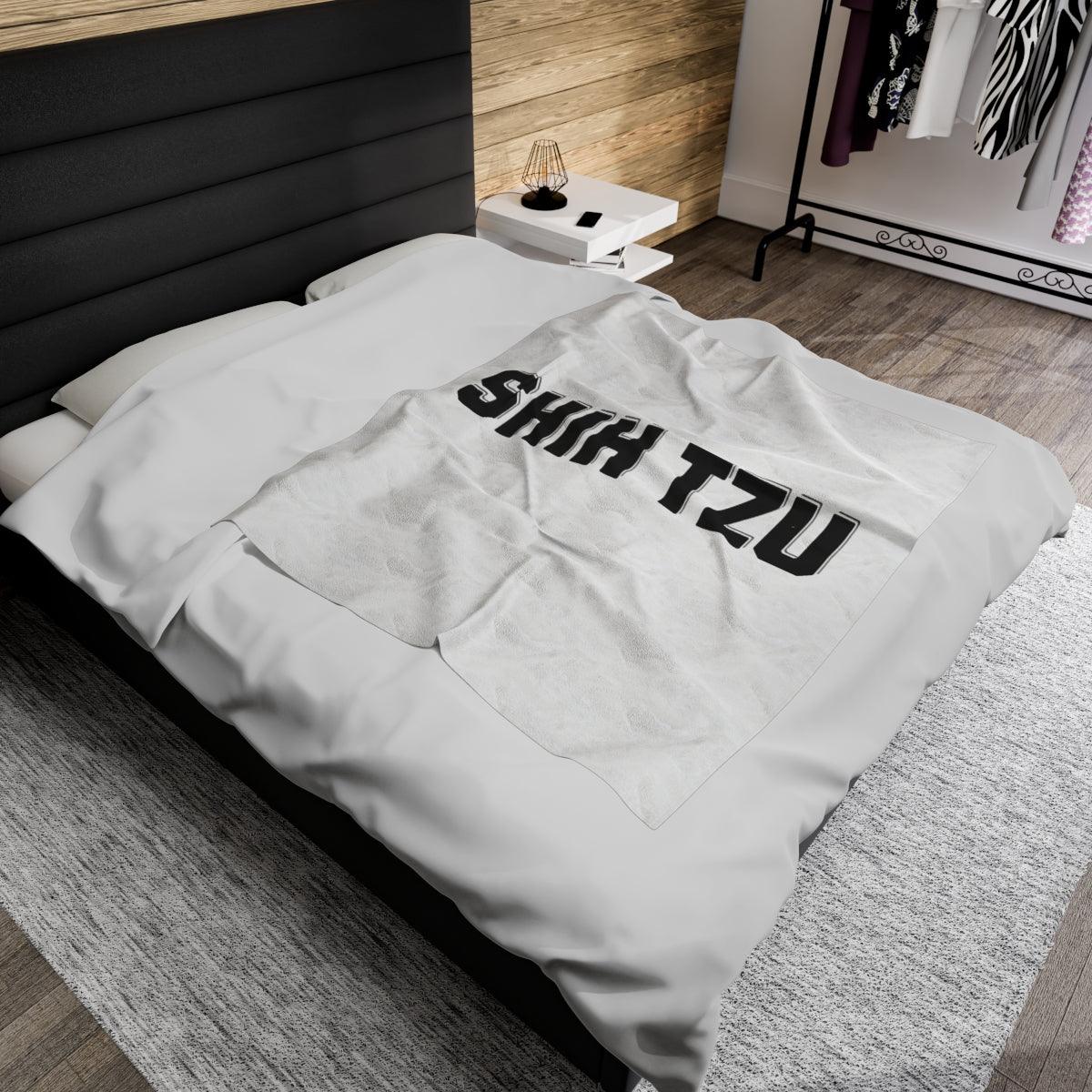 Shih Tzu Text Blanket – Cozy & Stylish Gift for Dog Lovers