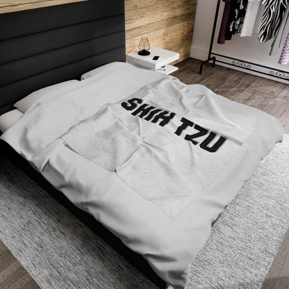 Shih Tzu Text Blanket – Cozy & Stylish Gift for Dog Lovers